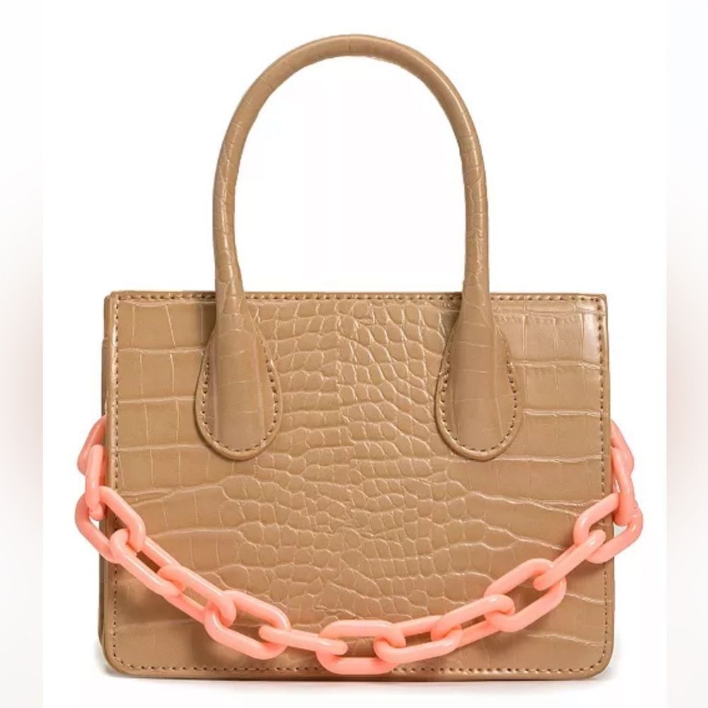 Like Dreams Kenzie Chain Croc Faux Leather Mini Crossbody Bag